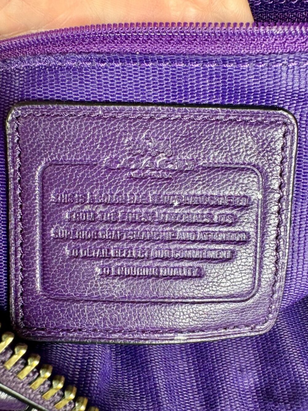 Coach Rhyder 24 Satchel in Deep Plum/Purple with Charm - Picture 13 of 15